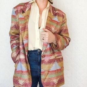 1990s Bill Blass Southwest Style Blazer